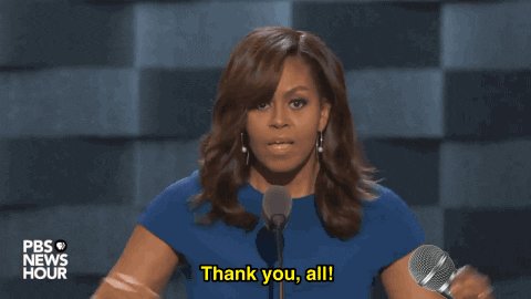 michelle obama mic drop GIF...