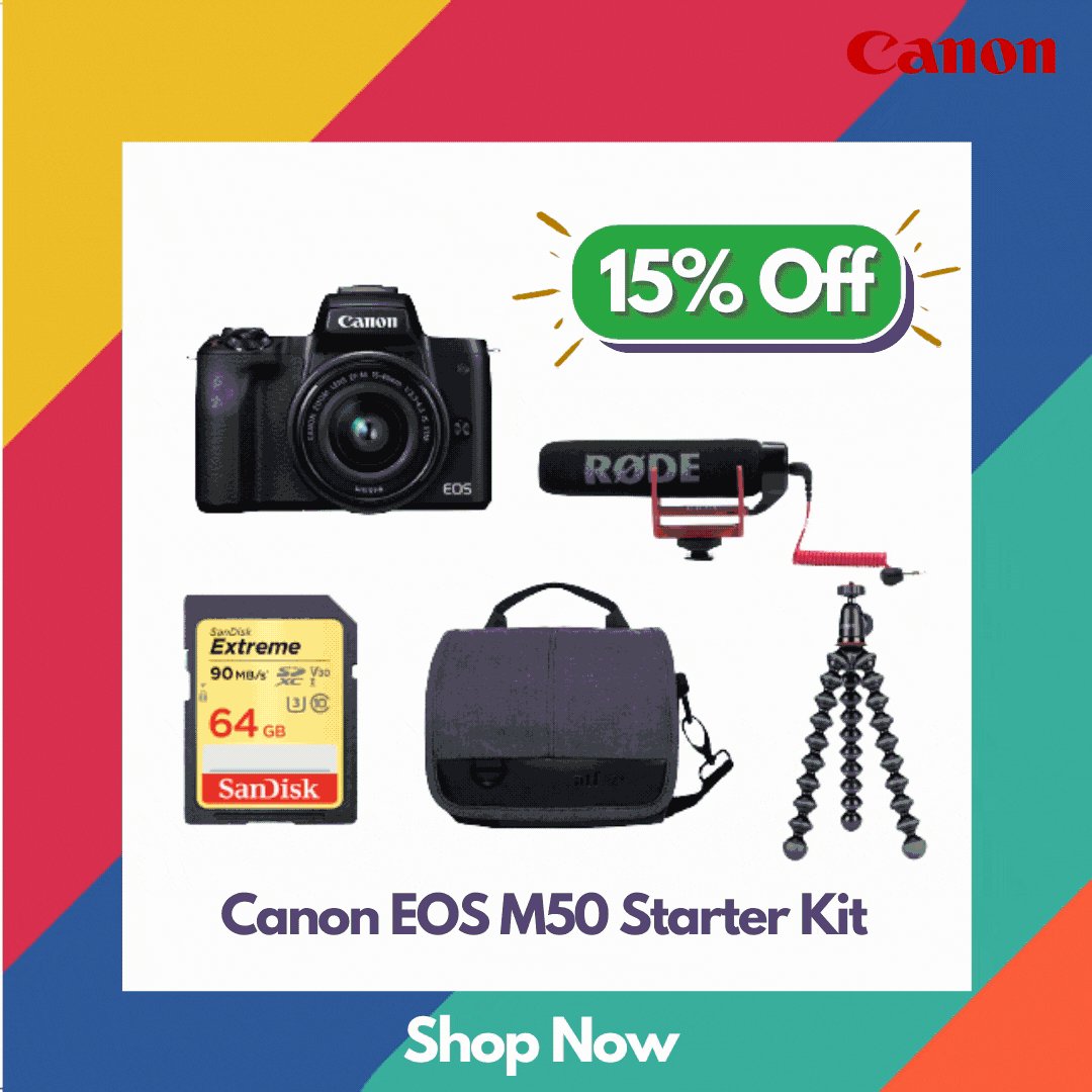 Save $212 On Canon EOS M50 Starter Kit.
The Canon EOS M50 Starter Kit is a great for spontaneous or quick getaway plans as it covers all the accessories you need to capture stunning shots.
Shop Now! https://t.co/bIlRa5abA8
@CanonAustralia #canon #Promo #photography #Sales https://t.co/XSP0z9tZ84