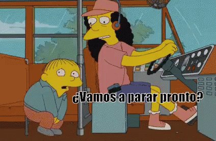 Ralph Otto Simpsons Vamos A Parar Pronto Baile Pis GIF