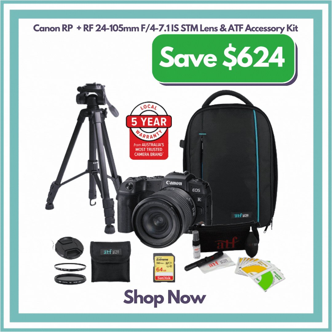 Save $624 on Canon EOS RP Ultimate Bundle.
The Canon EOS RP with 24-105mm f/4-7.1 Lens and ATF Accessory Kit provides everything needed to start shooting. This kit includes a Tripod, Bag, Cleaning Kit and Memory Card.
Shop Now! https://t.co/SKU5gUILVn
@CanonAustralia #Promo https://t.co/39yNvQDd1W