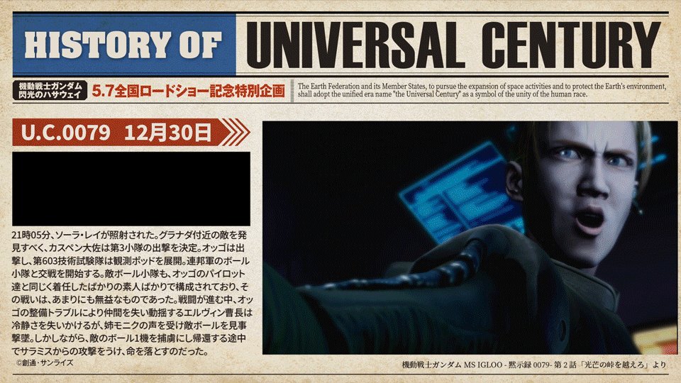 機動戦士ガンダム 閃光のハサウェイ 毎日10秒でわかる宇宙世紀 History Of Universal Century U C 0079 12月30日 オッゴvsボール 無益な戦闘の果てに 機動戦士ガンダム 閃光のハサウェイ 21年5月7日 金 全国ロードショー 閃光 機動戦士ガンダム 閃光のハサウェイ 毎日10秒でわかる宇宙世紀 History Of Universal Century U C 0079 12月30日 オッゴvsボール 無益な戦闘の果てに 機動戦士ガンダム 閃光のハサウェイ 21年5月7日 金 全国ロードショー 閃光