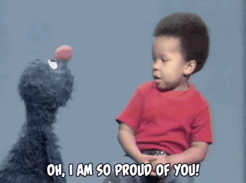 Gif of Grover from Sesame S...