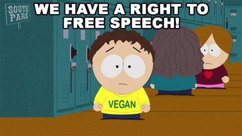 We Have ARight To Free Speech Vegan Boy GIF