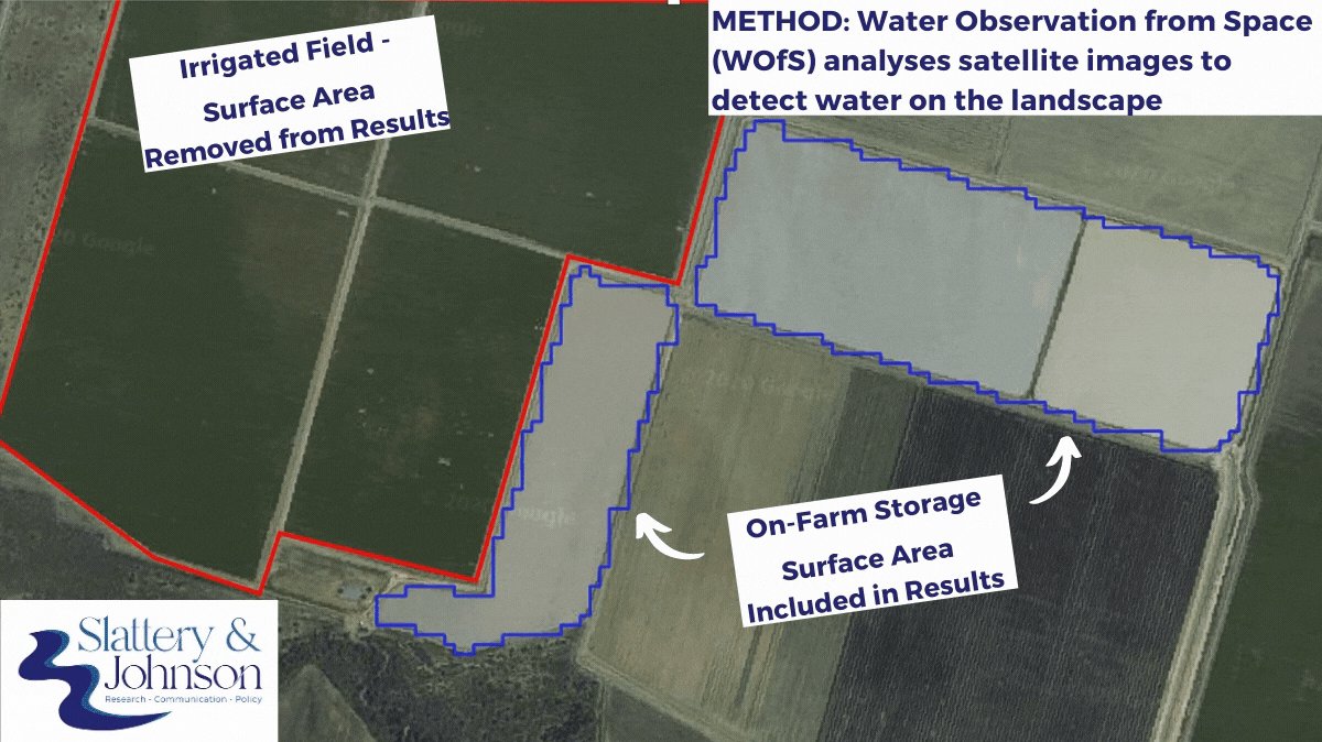 Gif showing satellite analysis of dam storage