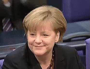 Merkel Schmunzelt GIF