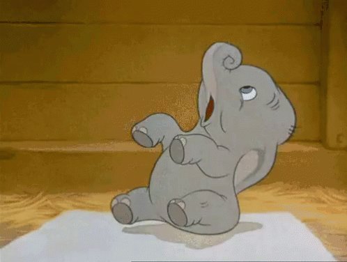 GIF el elefante Dumbo estornudando