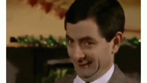 Mr Bean Wink Wink GIF