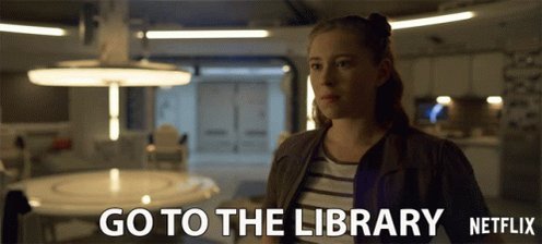 Go To The Library Mina Sundwall GIF