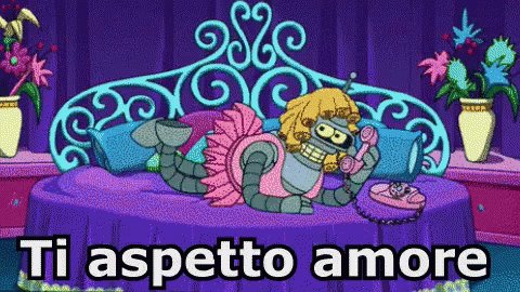 Futurama Ti Aspetto Amore Letto Aspettare Telefono GIF