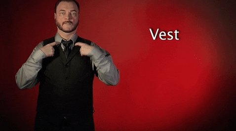 sign language vest GIF by Sign with Robert