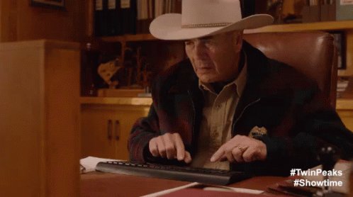 Old People Typing GIF