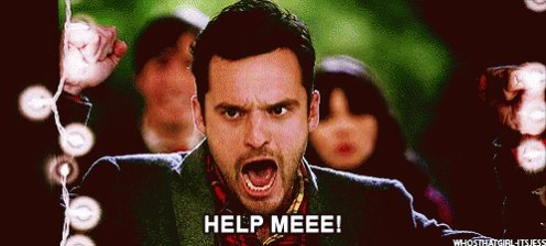 Nick Miller screaming help me