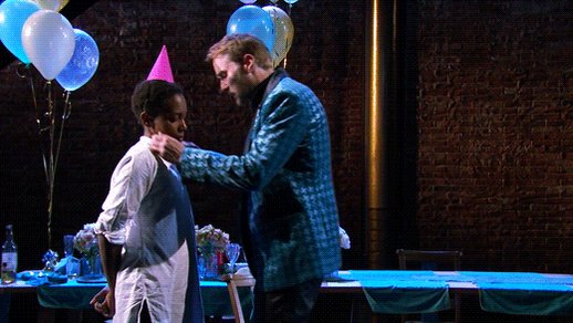 Orsino kisses Viola as Cesario