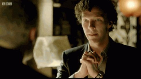 Sherlock Smile GIF