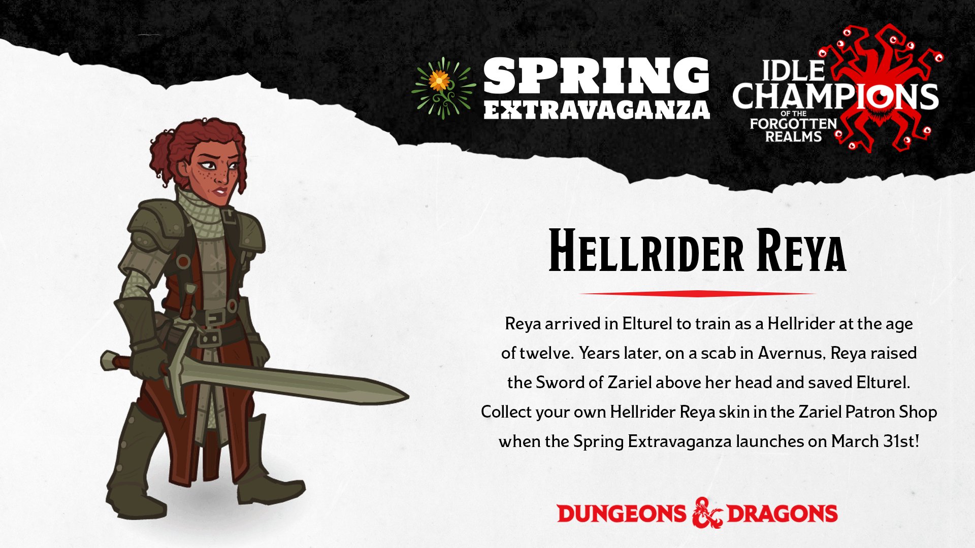 Idle Champions On X Reya Has Raised The Sword Of Zariel, 55 OFF