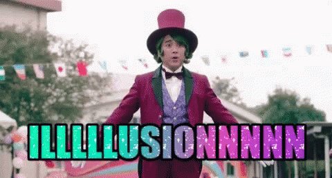 Gif of a person dressed like a circus ringmaster who throws 