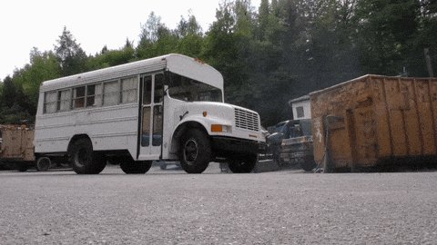 driving school bus GIF