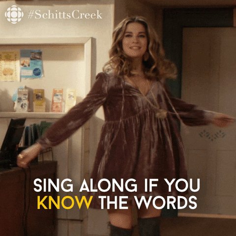 schitts creek singing GIF by CBC