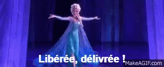 Gif da Elsa, de Frozen, dan...