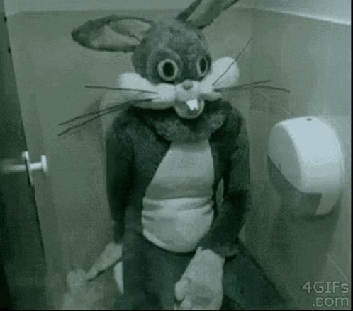 Bunny Toilet GIF