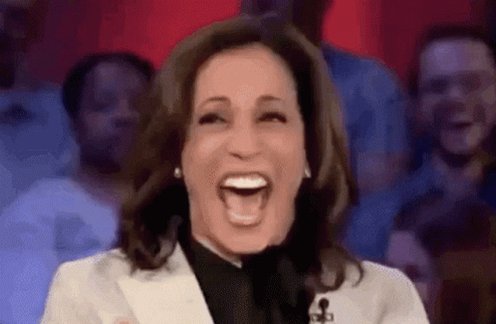 Laughing Kamala Harris GIF