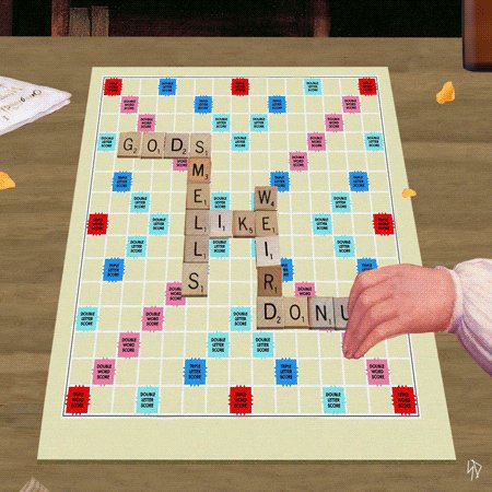 scrabble he's pissed GIF by Scorpion Dagger