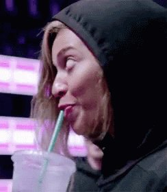 Beyonce Drinking GIF