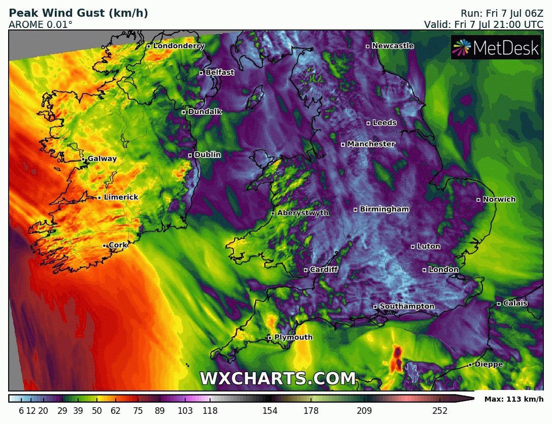 Carlow Weather on Twitter "Latest high resolution charts showing wind