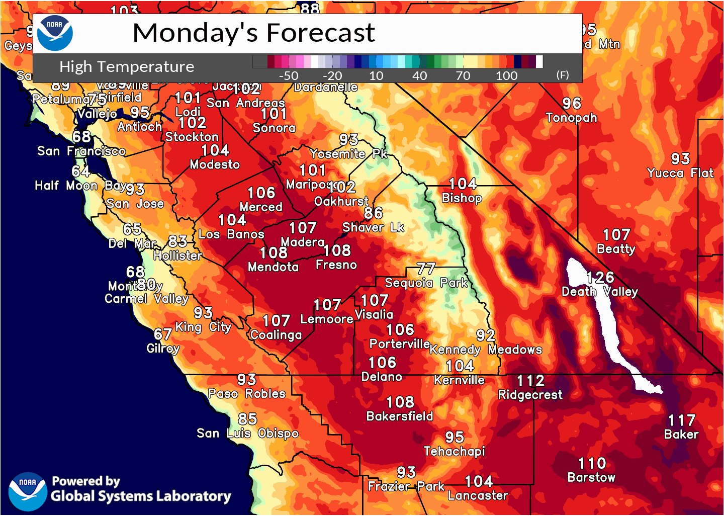 NWS Hanford on X: Excessive Heat Warning for most of Central California  from 11 AM PDT Saturday morning until 8 PM PDT Monday evening. Dangerous  heat will result in a major to