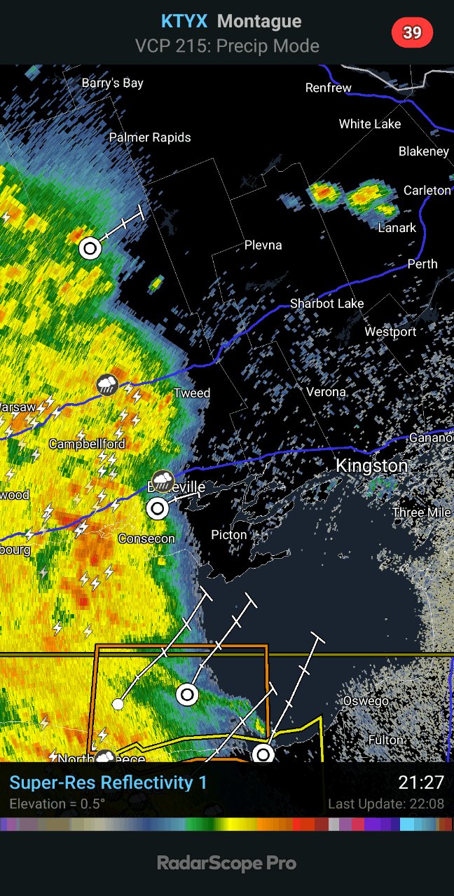 Steve Coville on Twitter "Latest radar for the Kingston area.. 