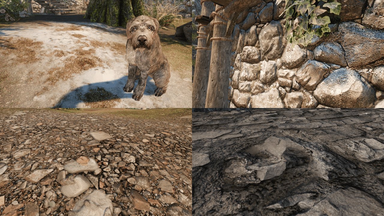 Flat2VR on X: “Skyrim VR just got terrain parallax support! This 