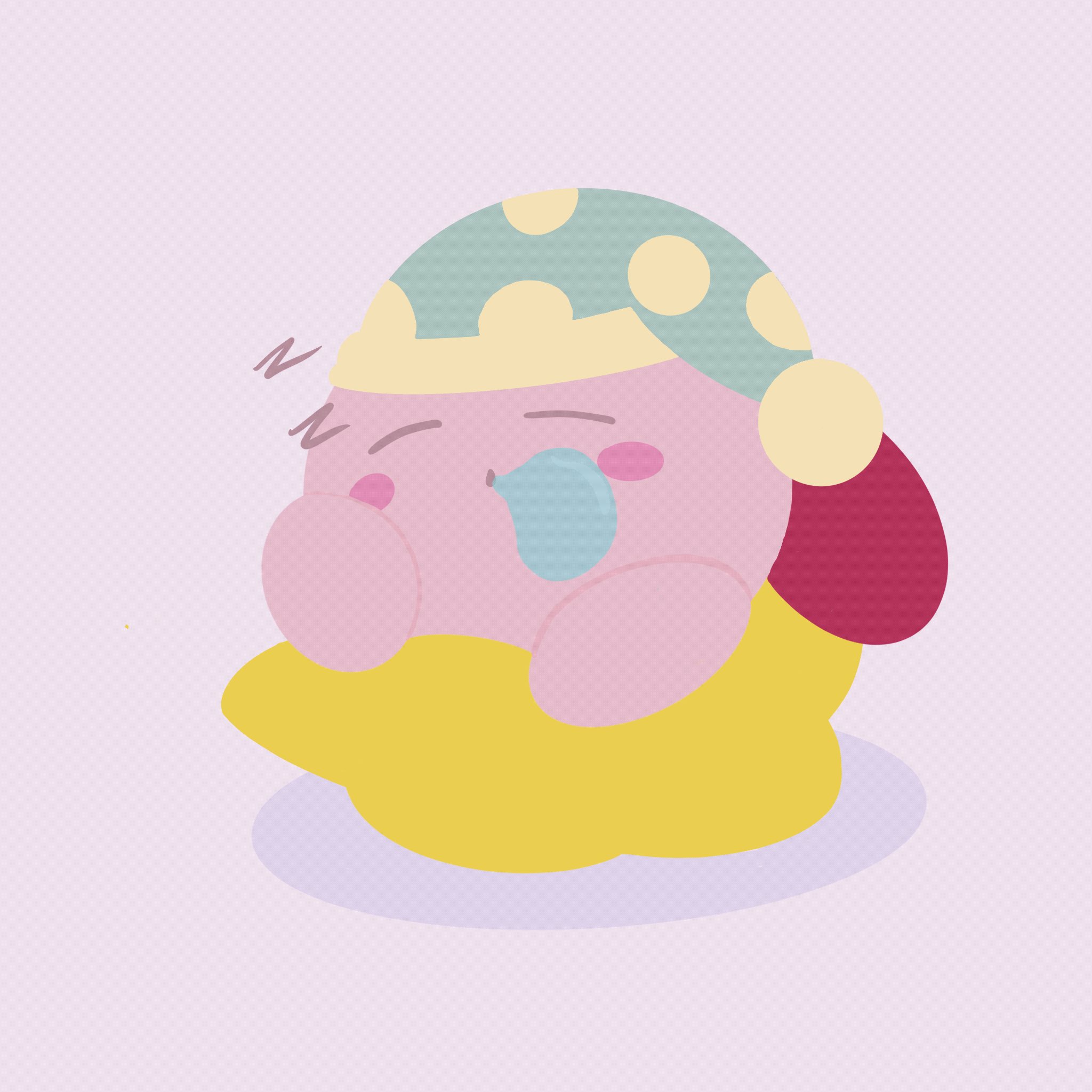 ArtStation - Sleepy Kirby (Gif)