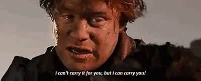 Samwise Gamgee ICant Carry It For You But ICan Carry You GIF