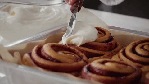 Baking Cinnamon Rolls GIF b...