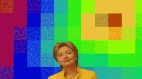 Rainbow Hillary GIF