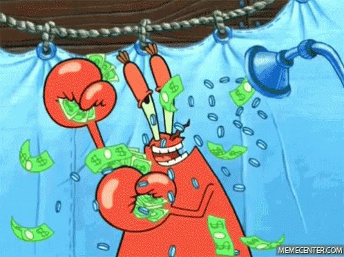 Money Sponge Bob GIF