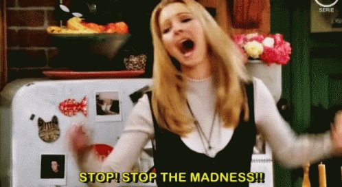 Stop The Madness Lisa Kudrow GIF