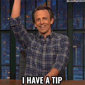 Seth Meyers Tips GIF by Late Night with Seth Meyers