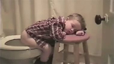 Sleeping Toilet GIF