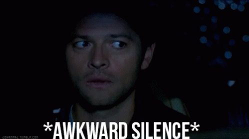 Awkward Silence Misha Collins GIF