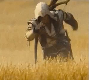 Running Through Field - Assassin's Creed III GIF