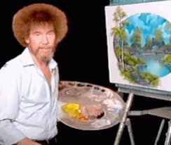 Happy Birthday to one of my very artistically talented offspring and, of course, to the late Bob Ross! 