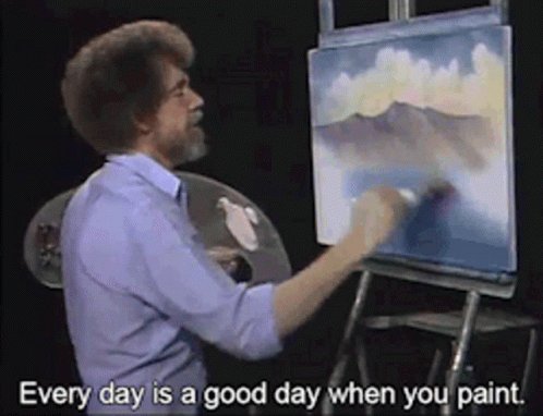 Happy birthday Bob Ross. I see those happy little clouds everywhere. 