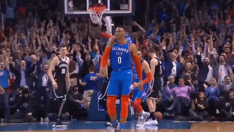 Happy Russell Westbrook GIF by ESPN