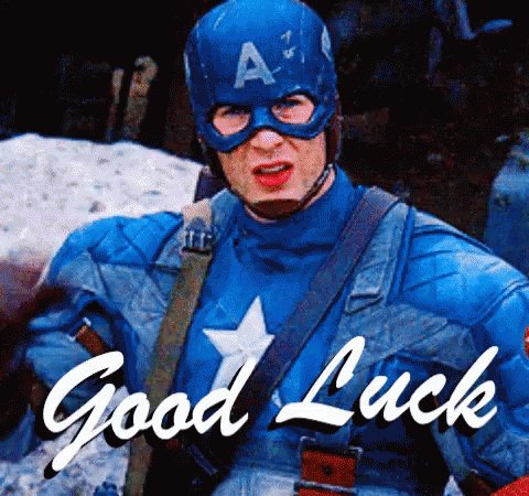 Good Luck Captain America GIF