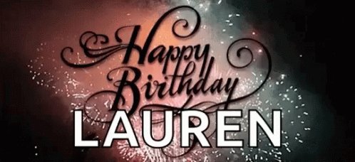   Happy Birthday                                Lauren 
