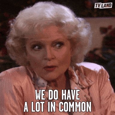 Rose from Golden Girls saying "we do have a lot in comm