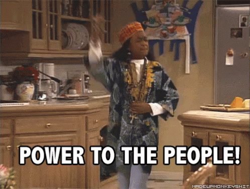 Power To The People Black History Month GIF