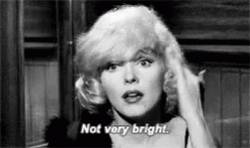 Marilyn Monroe Not Very Bright GIF