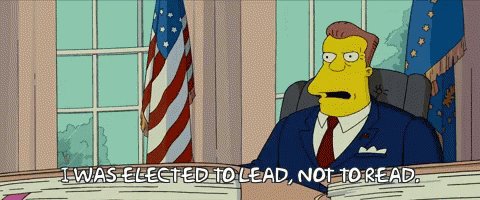 President Not To Read GIF